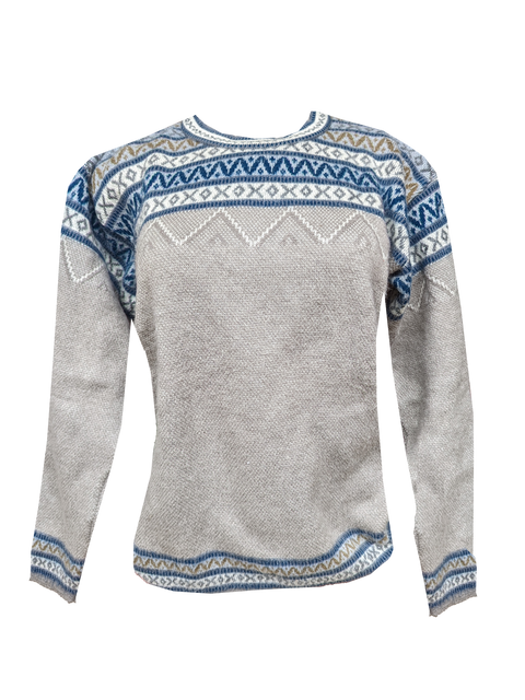 Suéter Especial Oveja Beige Líneas Azules