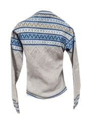 Suéter Especial Oveja Beige Líneas Azules