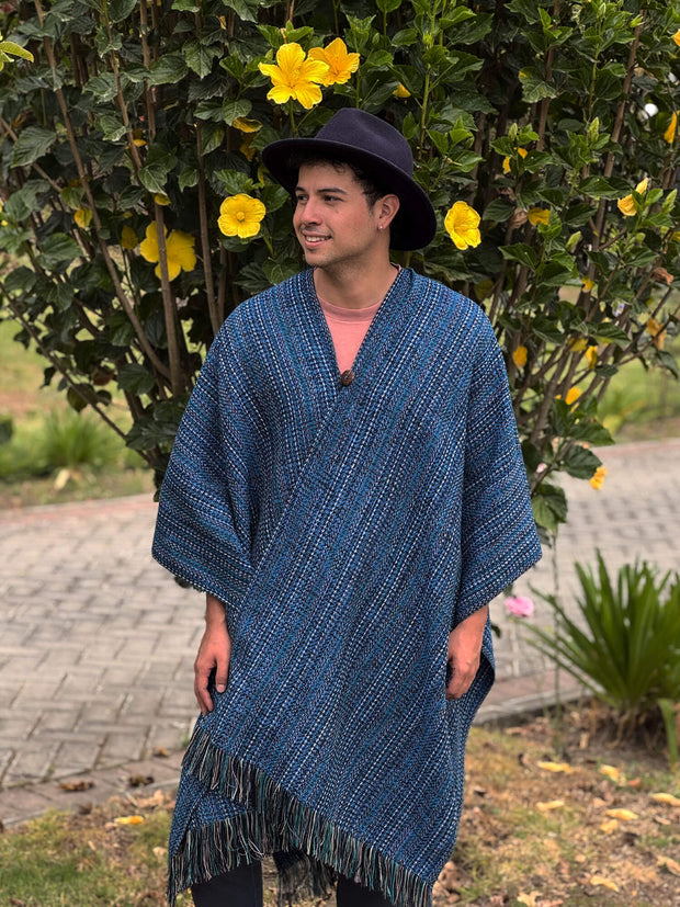 Poncho Nocturne Índigo