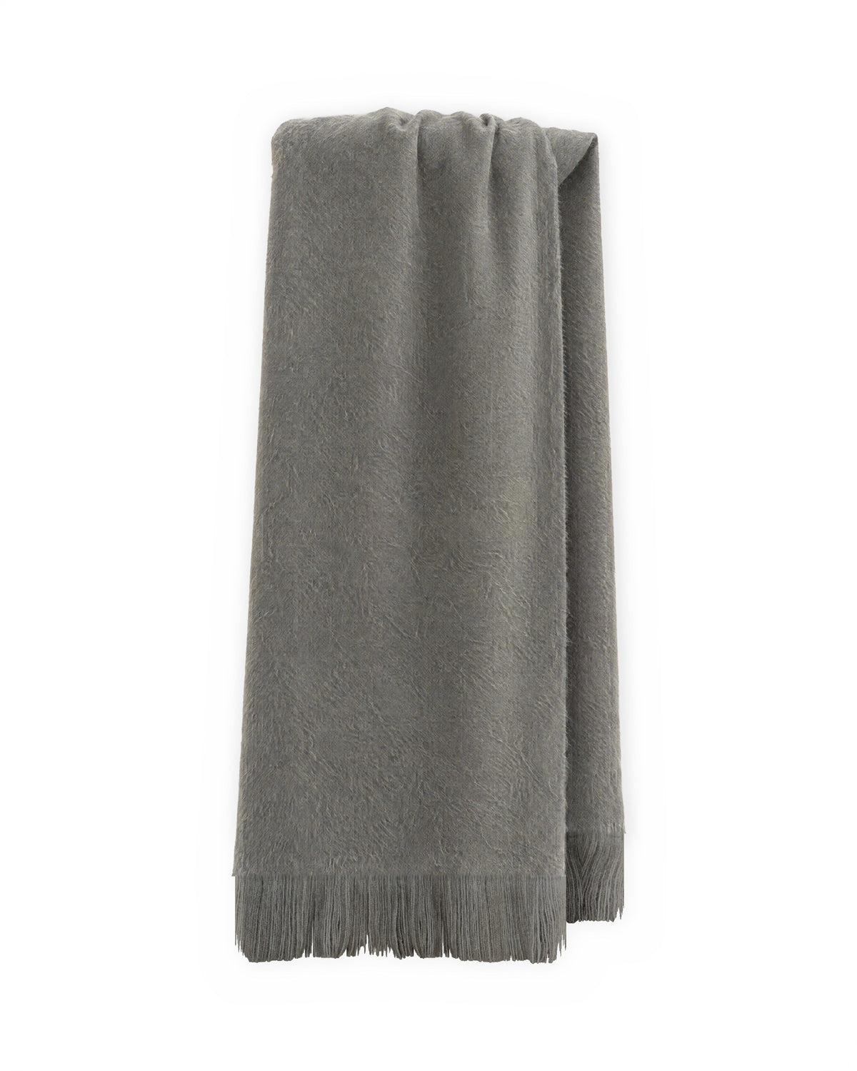 Chal de alpaca Humo Suave colgado