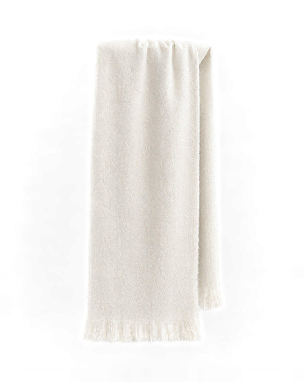 Chal de alpaca Marfil Natural colgado