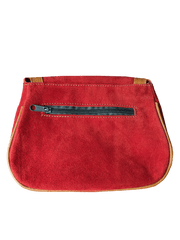 Cartera de Cuero Bordada Rojo Carmesí - Alpaca_Alpaca_