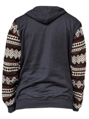 Hoodie Andes Gris Grafito - Rojo Ladrillo - Alpaca_Alpaca_