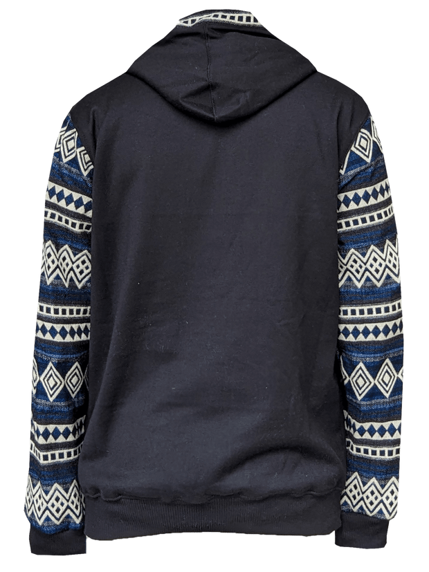 Hoodie Andes Negro - Azul Marino - Alpaca_Alpaca_