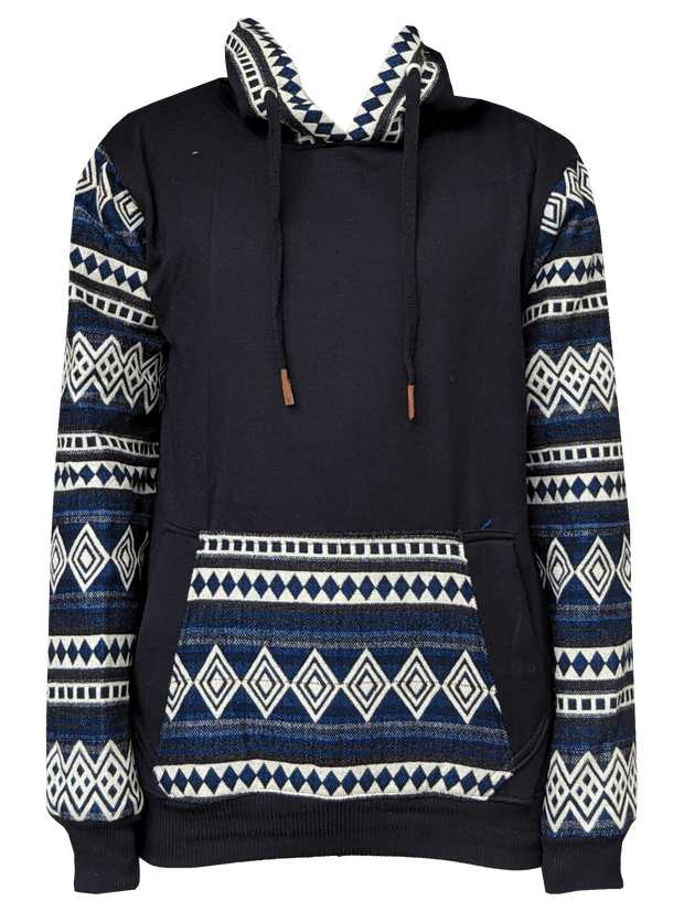 Hoodie Andes Negro - Azul Marino - Alpaca_Alpaca_